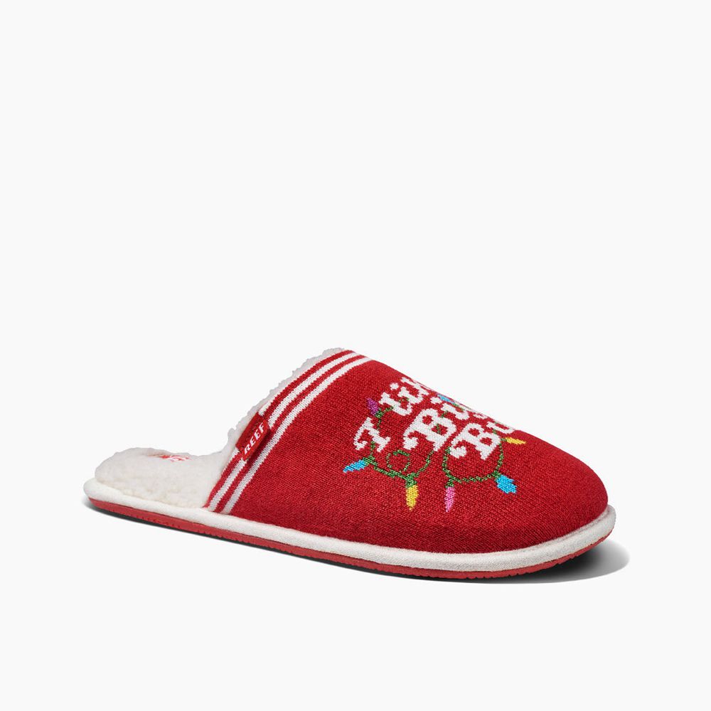 Reef Women's X Tipsy Elves - Slippers Red/White | 95183-GWSE